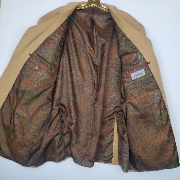 Vintage Lauren Ralph Lauren Wool Coat Neutral Camel Men & Women - Picture 8 of 13